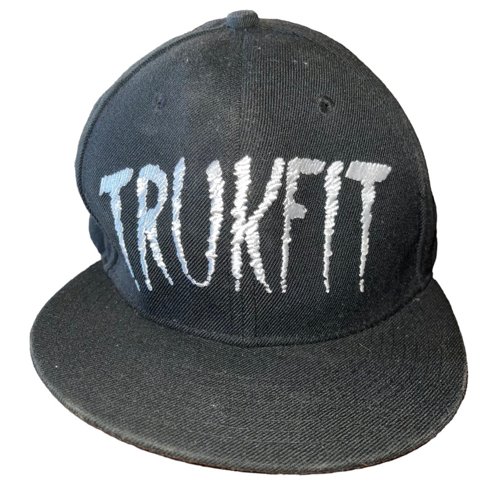Trukfit Men’s Hat Fear None Adjustable Size Flat Brim Red Black White